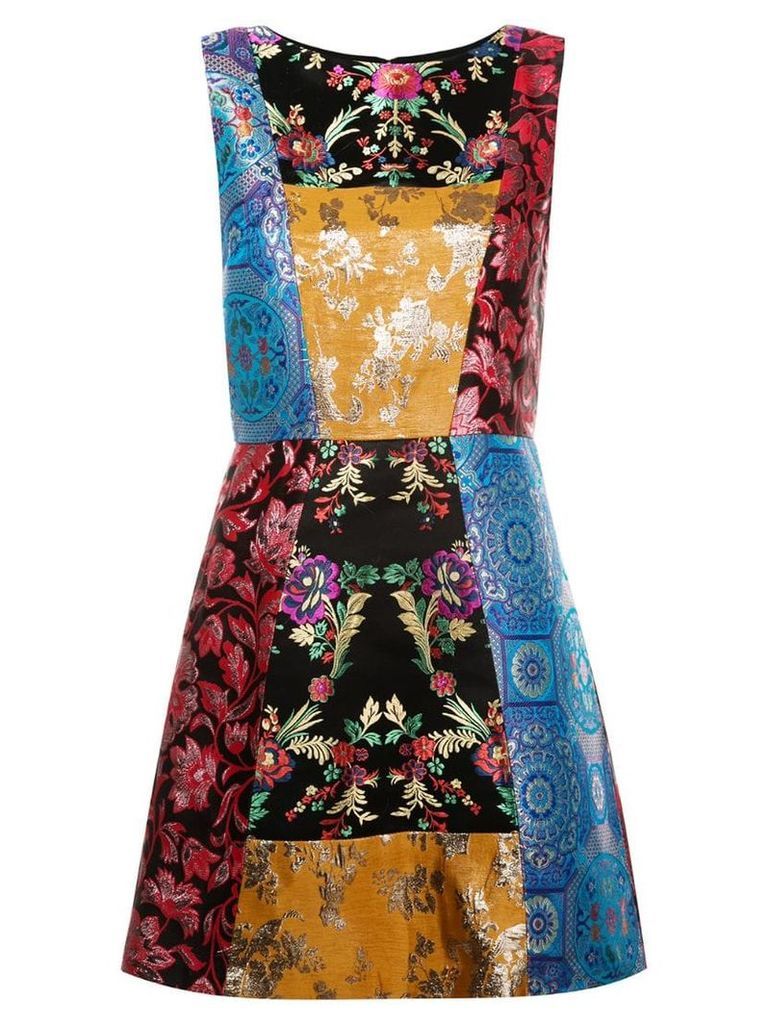 Alice+Olivia patchwork sleeveless dress - Multicolour