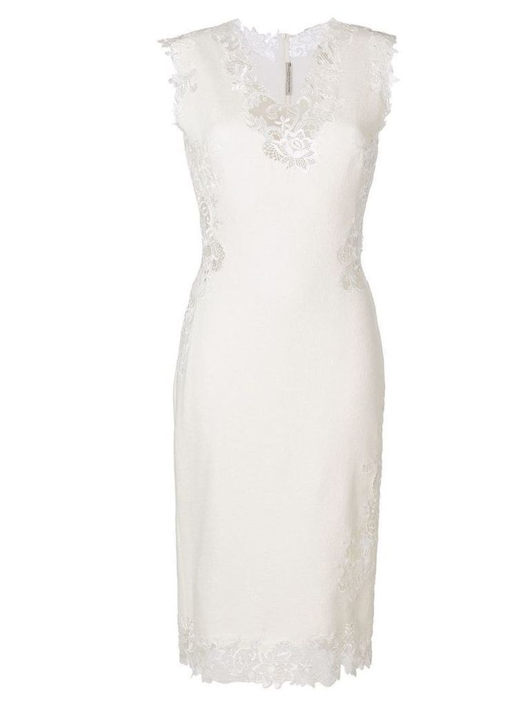Ermanno Scervino lace trim dress - White