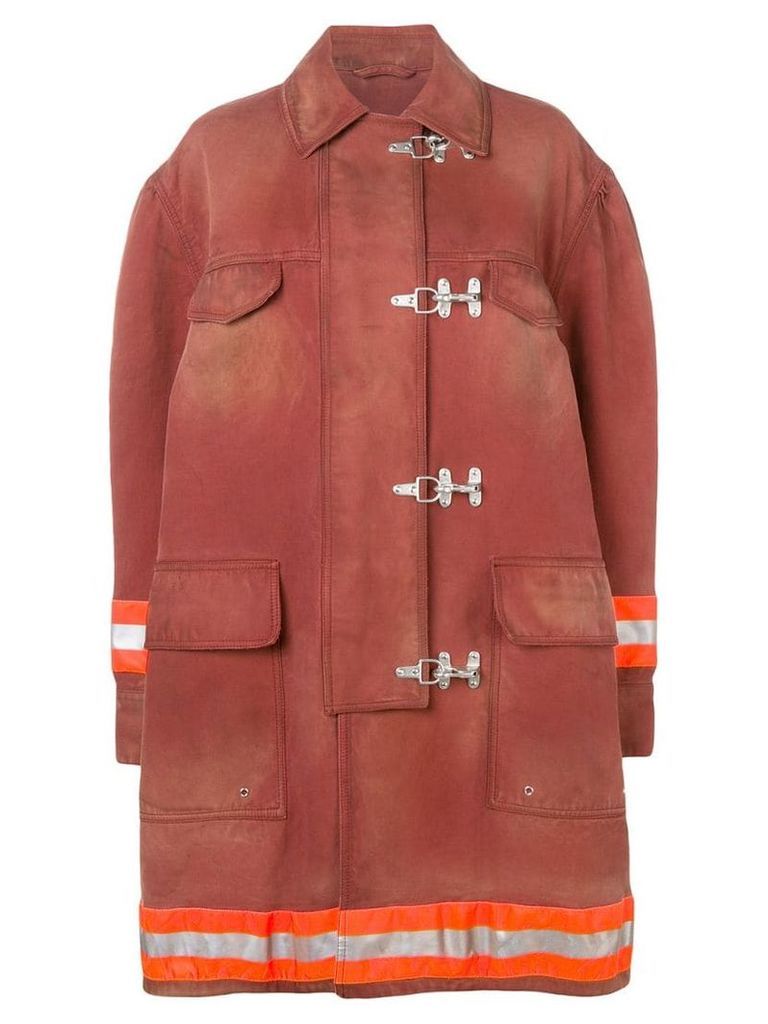 Calvin Klein 205W39nyc Couture-Sleeve Fireman coat - Brown
