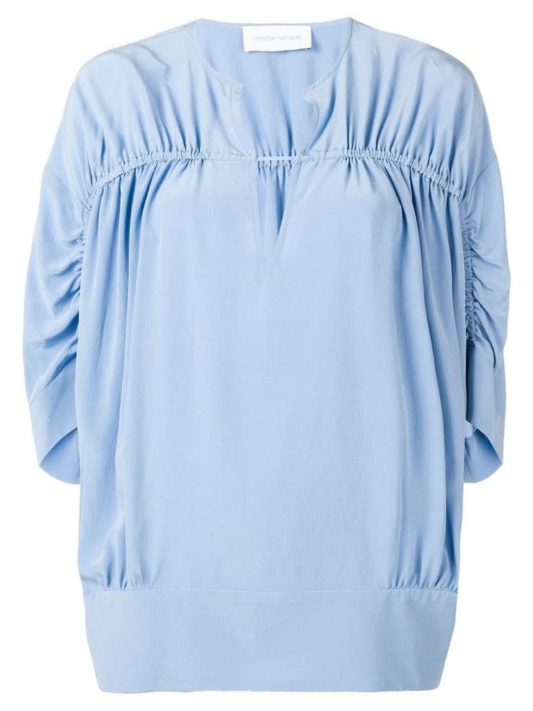 Christian Wijnants ruched blouse - Blue