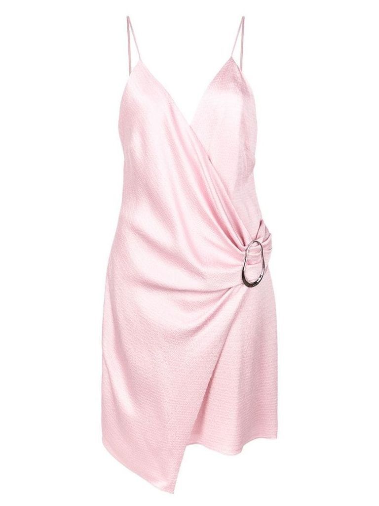 Cushnie ring detail draped mini dress - Pink