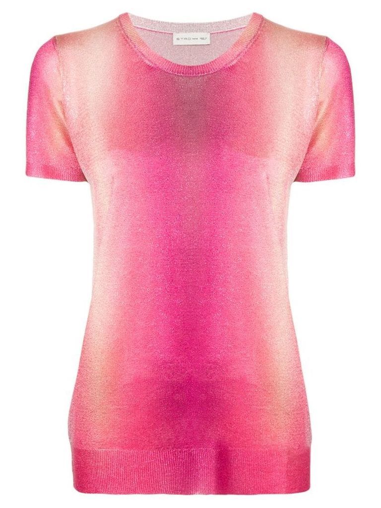 Etro lurex effect T-shirt - Pink