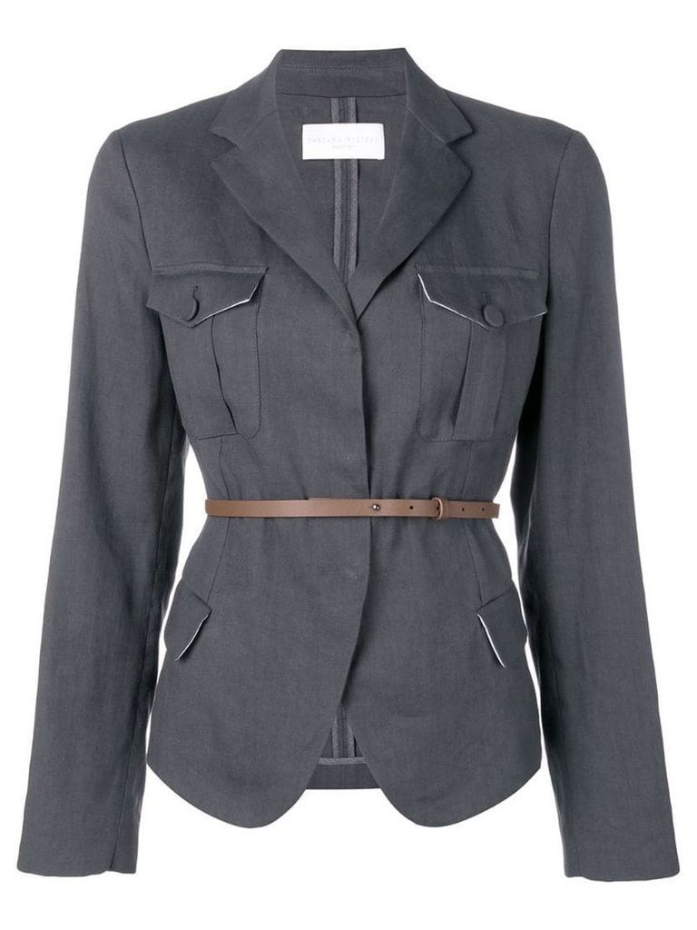 Fabiana Filippi belted blazer - Grey