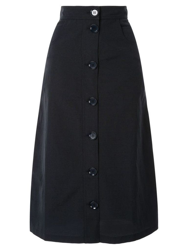 Christian Wijnants high-waisted button front skirt - Blue
