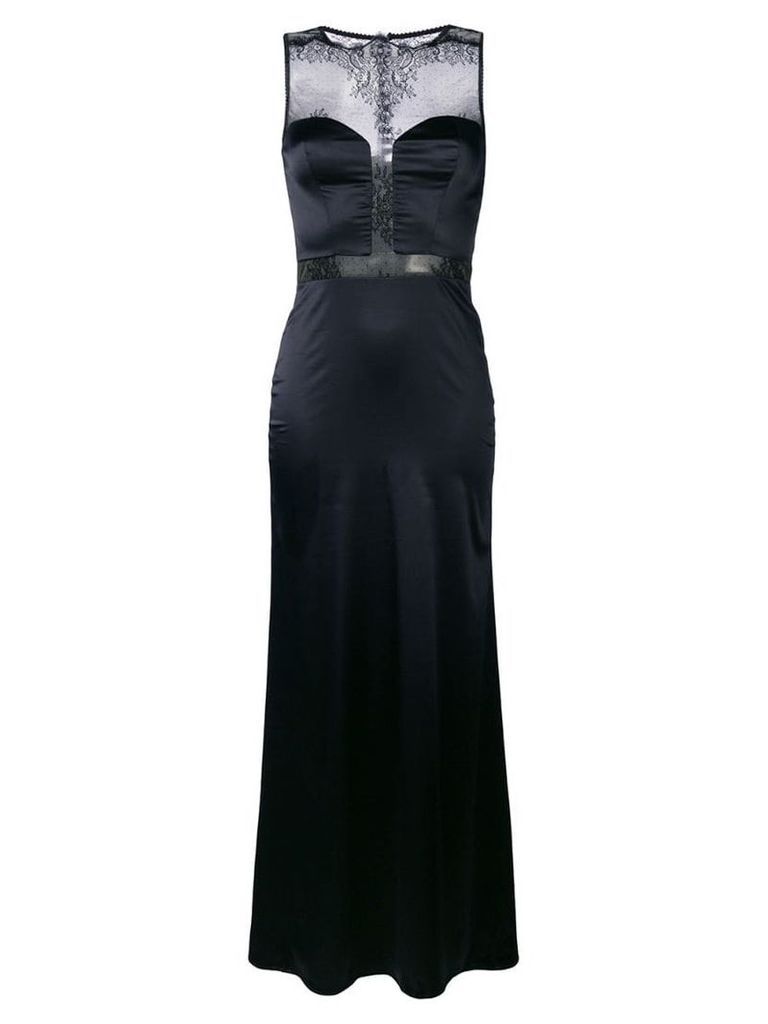 Prelude lace-embroidered night dress - Black