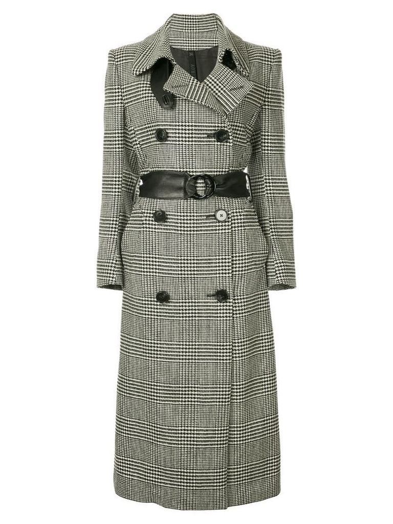 Petar Petrov double-breasted checked coat - Black