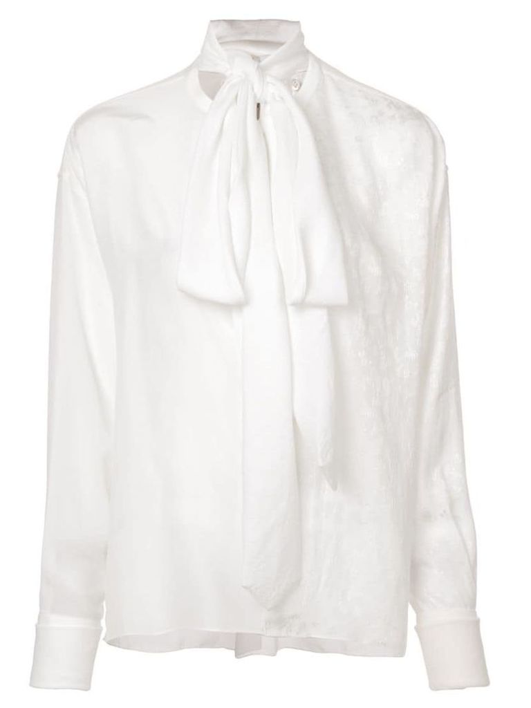 Loewe tie neck blouse - White