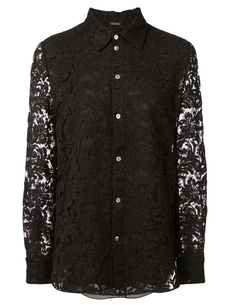 Adam Lippes corded lace shirt - Black