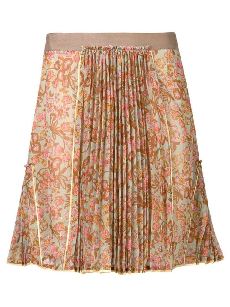 Coach floral pleated skirt - Green