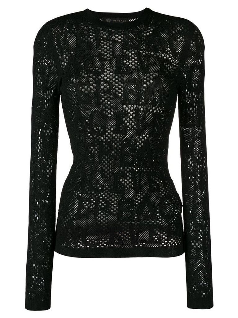 Versace slim fit knitted top - Black