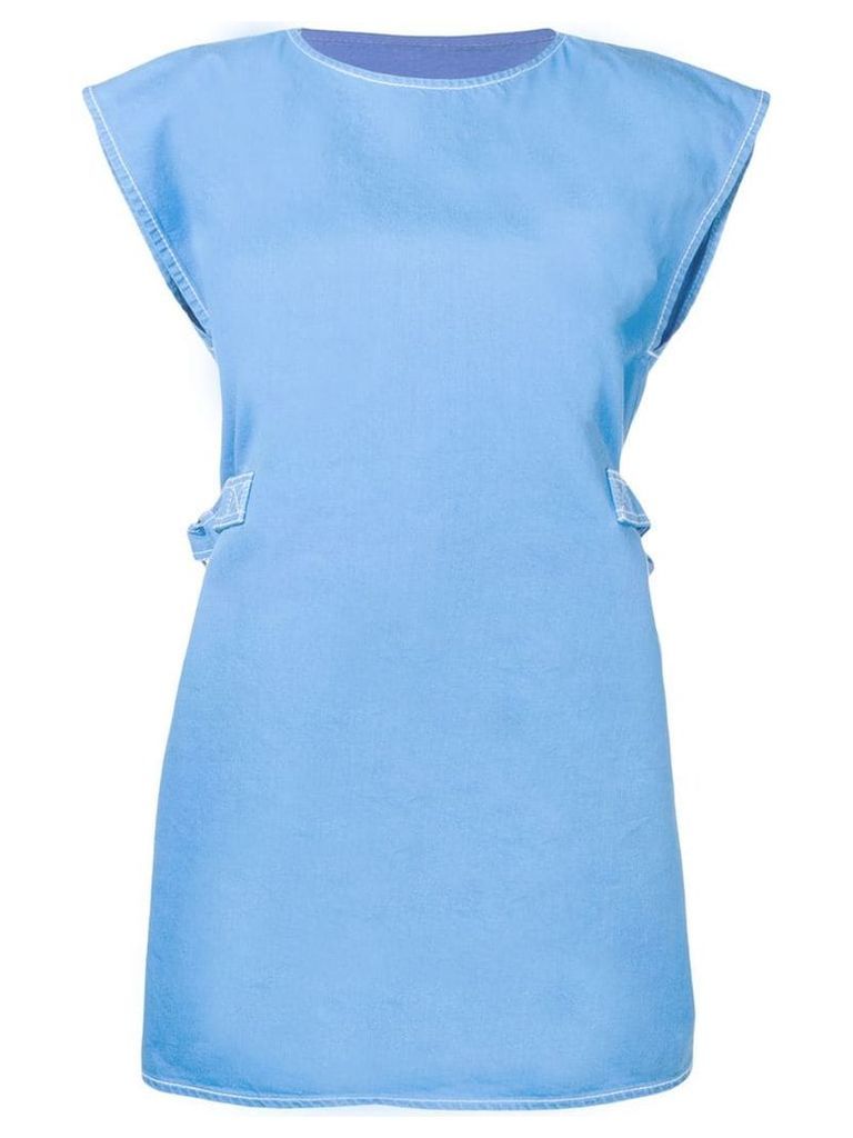 Mm6 Maison Margiela cap sleeve shift dress - Blue