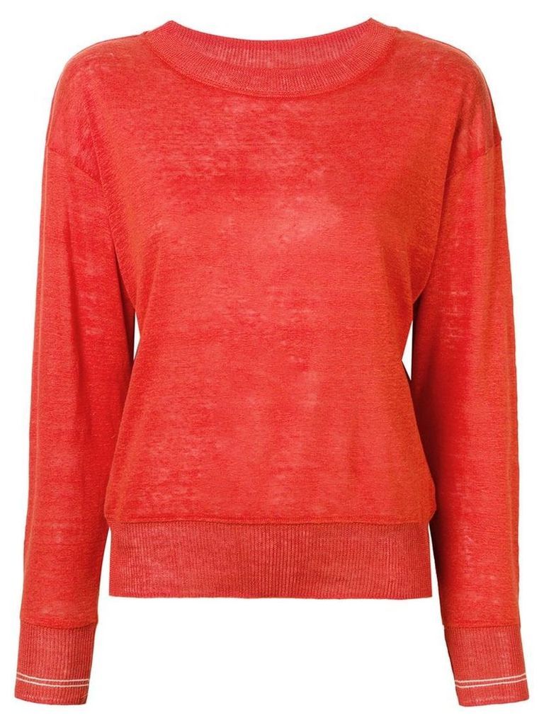 Bellerose long-sleeve fitted sweater - Orange