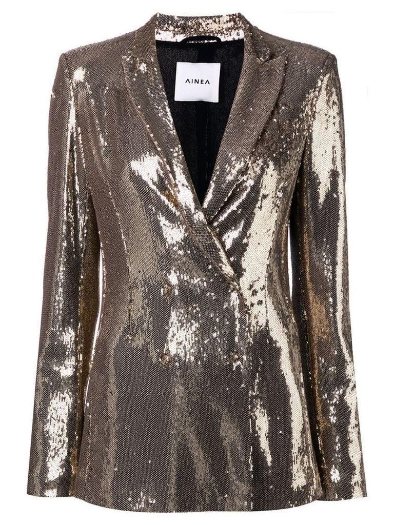 Ainea sequin double breasted blazer - Gold