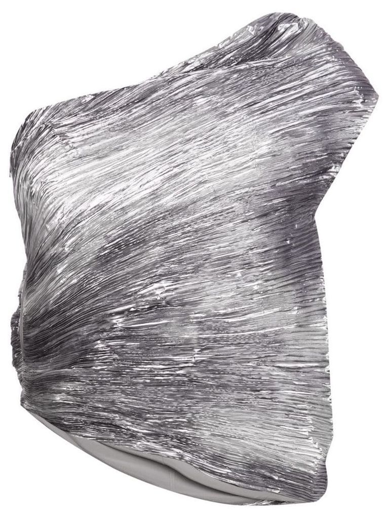 Rosie Assoulin cocoon one-shoulder top - Metallic