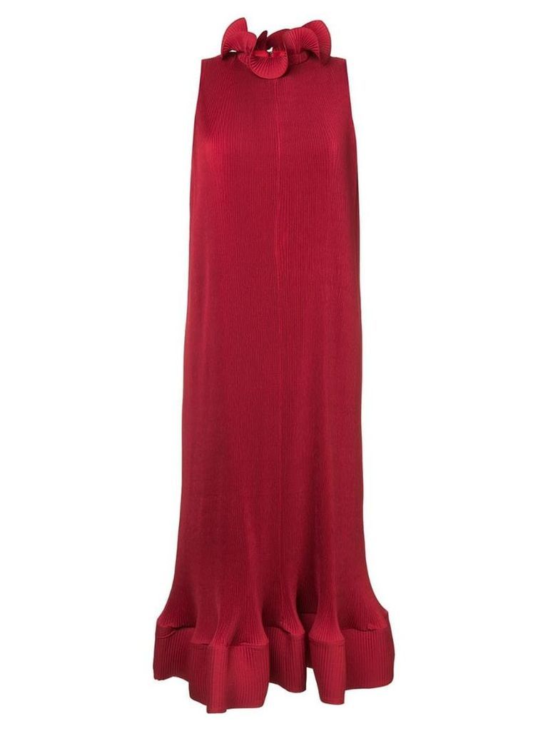 Tibi pleated sleeveless dress - Red