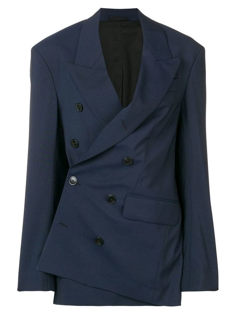 A.F.Vandevorst asymmetric tailored blazer - Blue