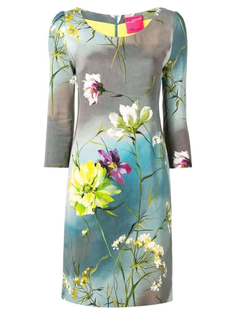 Blumarine floral print dress - Grey