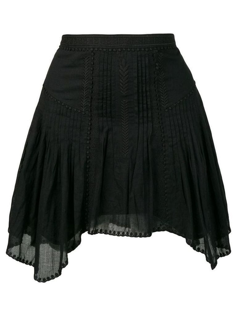 Isabel Marant Étoile asymmetric pleated skirt - Black