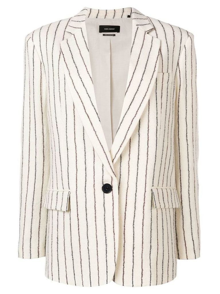 Isabel Marant pinstripe textured blazer - White