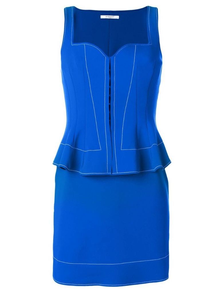 Givenchy peplum waist fitted dress - Blue