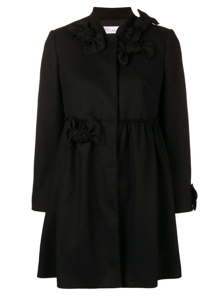 Red Valentino bow details coat - Black