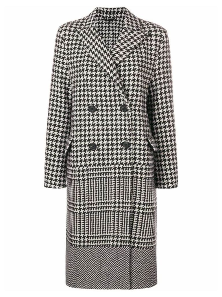 Ermanno Scervino double-breasted checked coat - Black