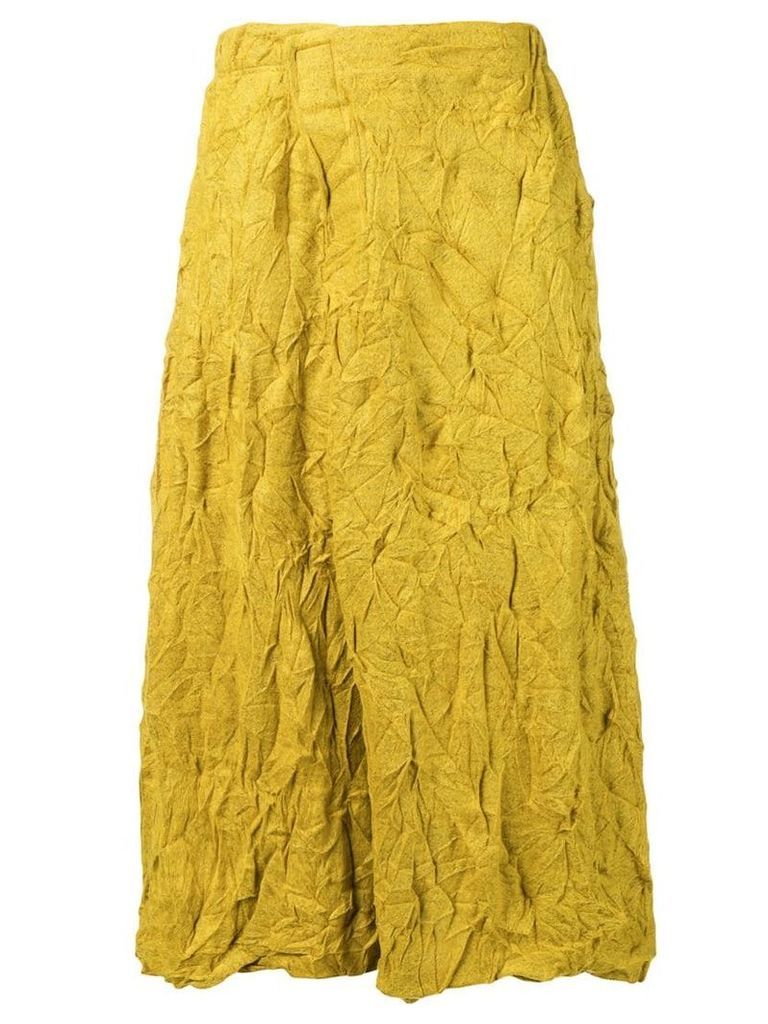 Plantation crease effect skirt - Yellow