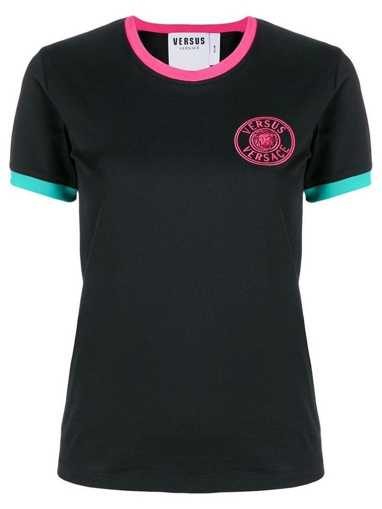 Versus embroidered logo T-shirt - Black