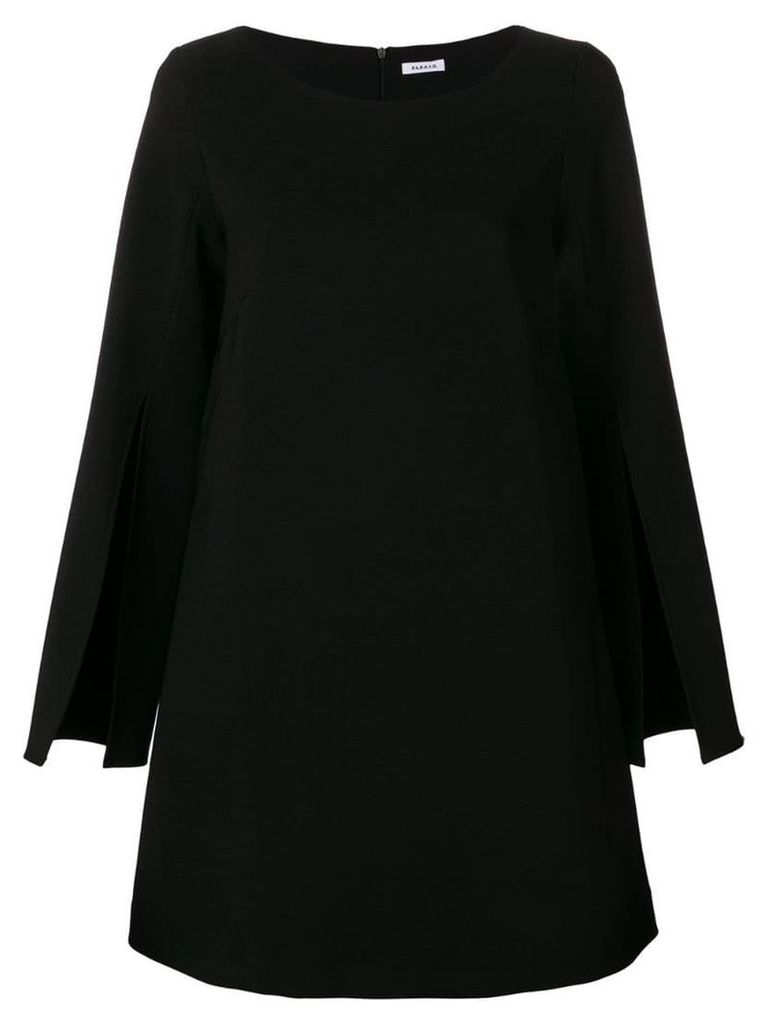 P.A.R.O.S.H. slit sleeve A-line dress - Black