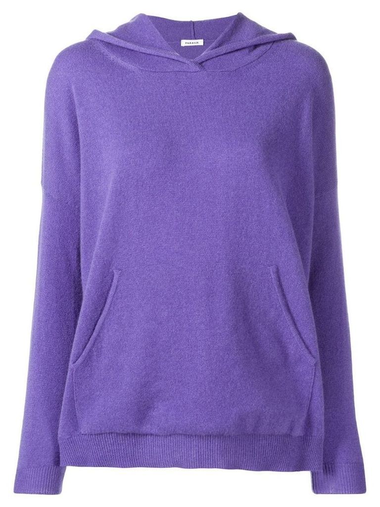 P.A.R.O.S.H. cashmere knitted hoodie - Purple