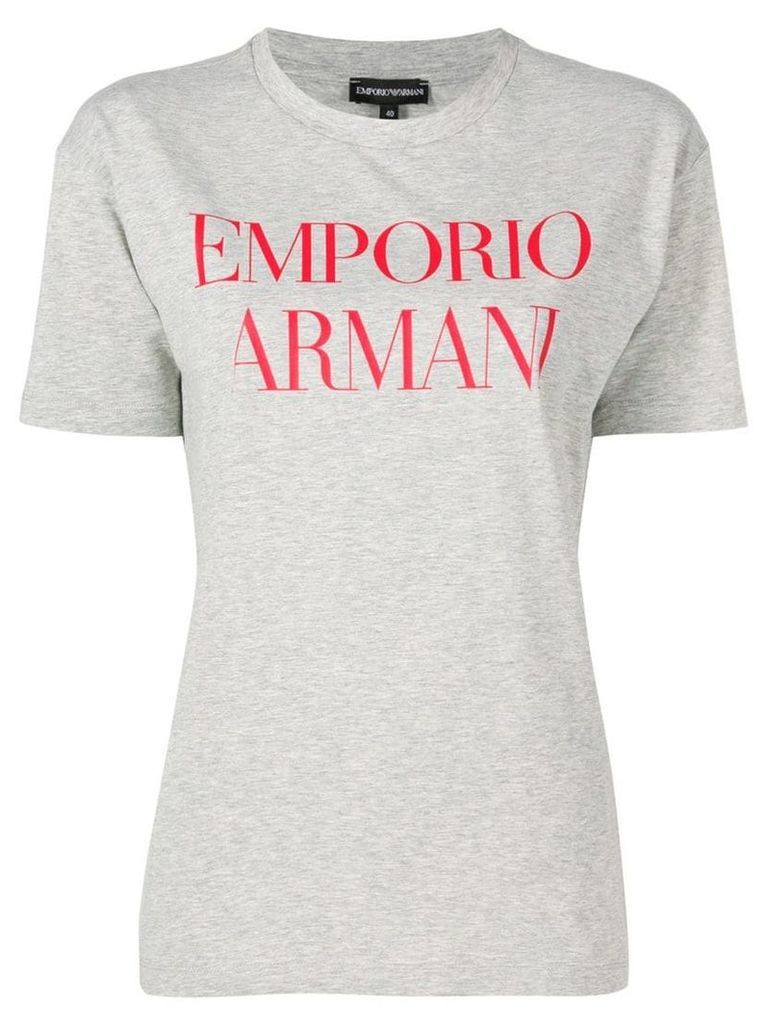 Emporio Armani logo print T-shirt - Grey