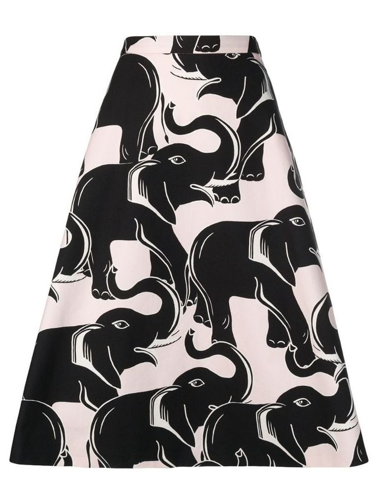 Lanvin geometric print skirt - Black