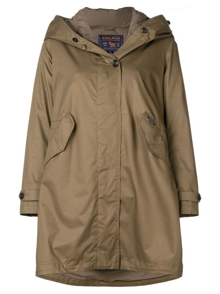 Woolrich hooded layered parka - Brown