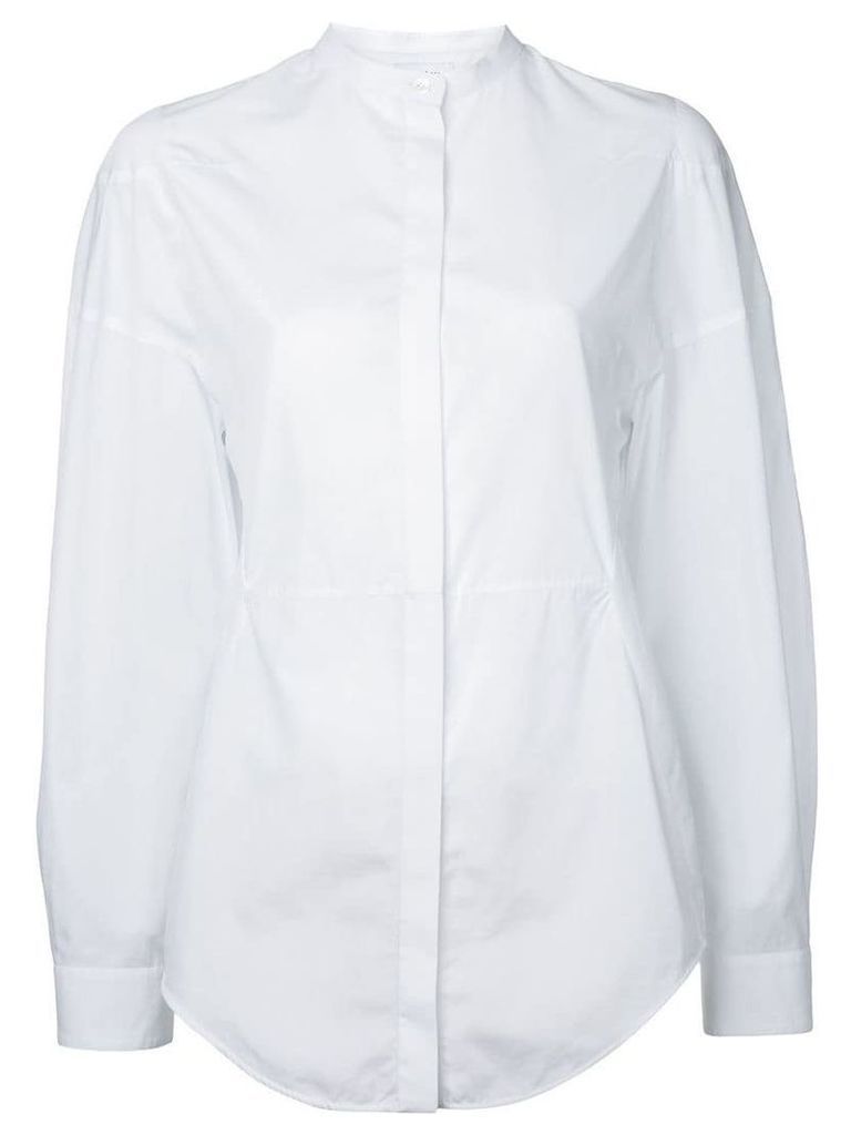Courrèges collarless shirt - White
