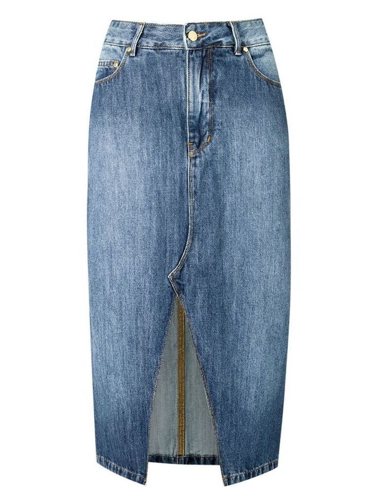 Amapô straight jeans skirt - Blue