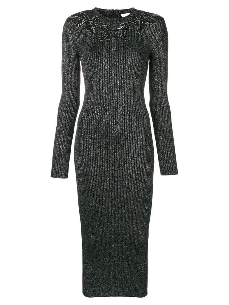 Christopher Kane knitted glitter bodycon dress - Black