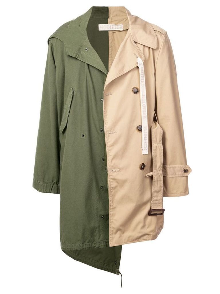 Maison Mihara Yasuhiro military x trench coat - Green