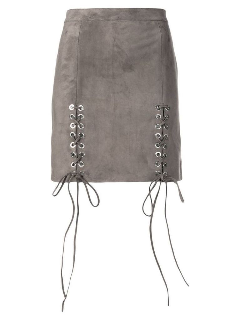 Manokhi lace-up detail skirt - Grey