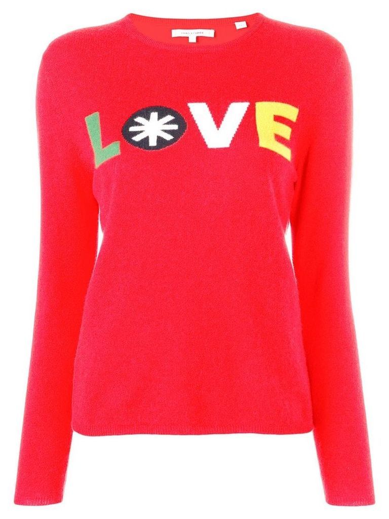 Chinti & Parker love knitted sweatshirt - Red