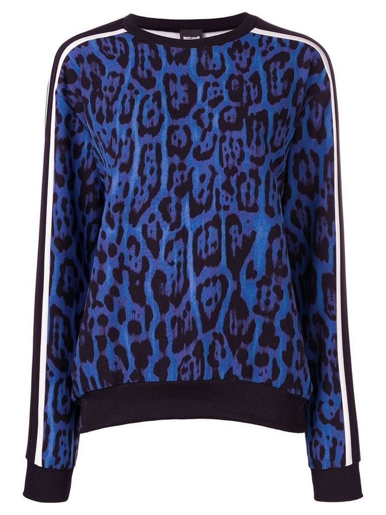 Just Cavalli leopard print sweatshirt - Blue