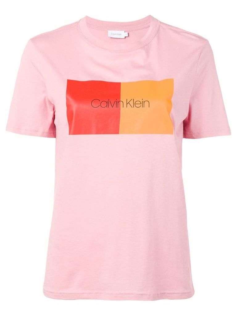 Calvin Klein colour block T-shirt - Pink