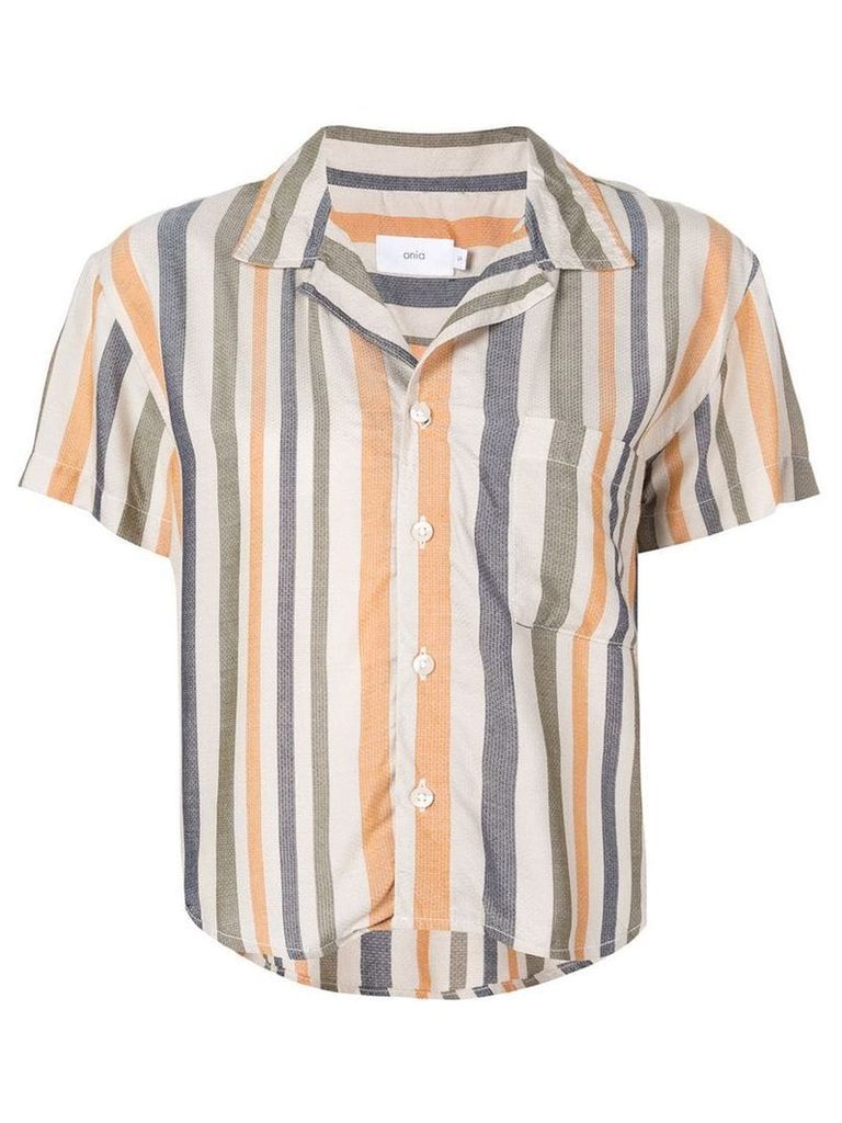 Onia free stripe celeste shirt - Neutrals