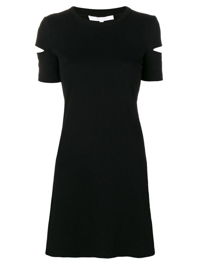 Helmut Lang cut-out ribbed dress - Black