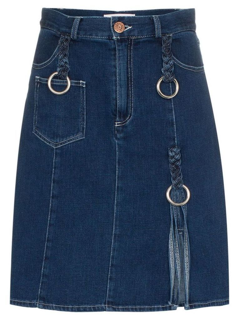 See By Chloé braided denim skirt - Blue