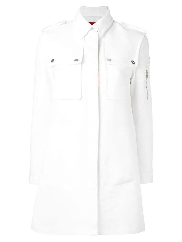 Moncler multi pocket coat - White