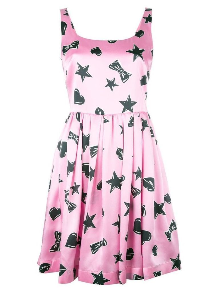 Moschino star print dress - Pink