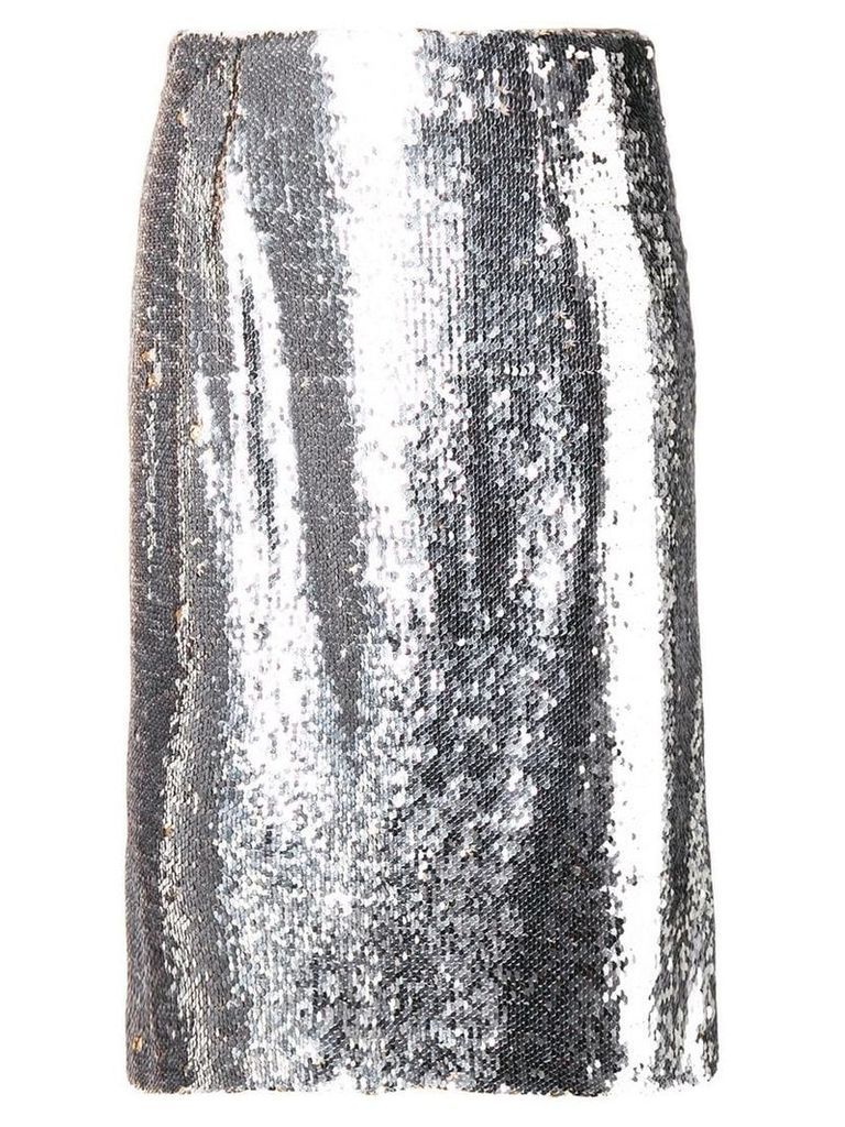 Paule Ka sequined straight skirt - Metallic