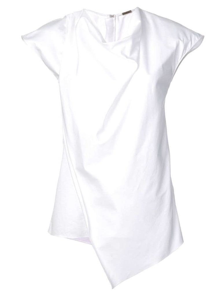 Adam Lippes cowl neck asymmetric blouse - White