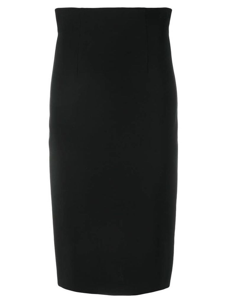 Versace back zip pencil skirt - Black