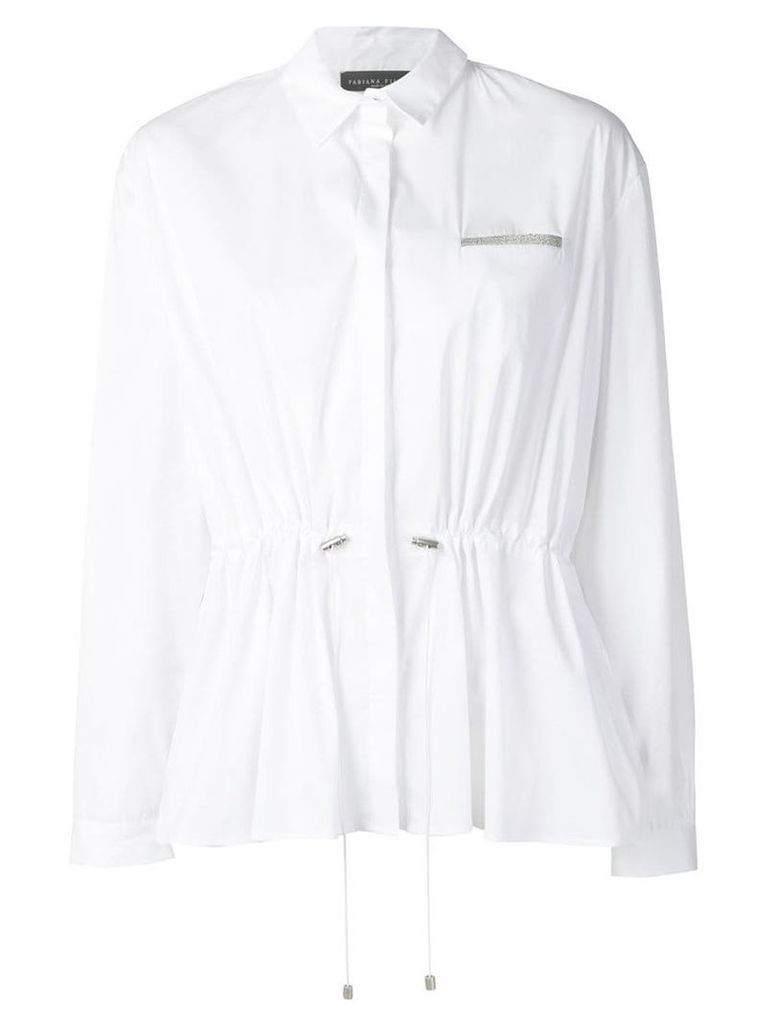 Fabiana Filippi drawstring waist shirt - White